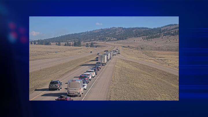 Southbound I-15 traffic congested north of Helena due to fire
