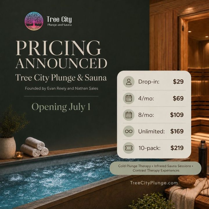 Tree City Plunge & Sauna Announces Pricing Options Ahead of July Opening