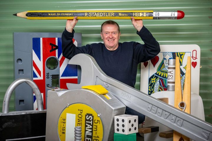 Retired electrician builds huge versions of household items