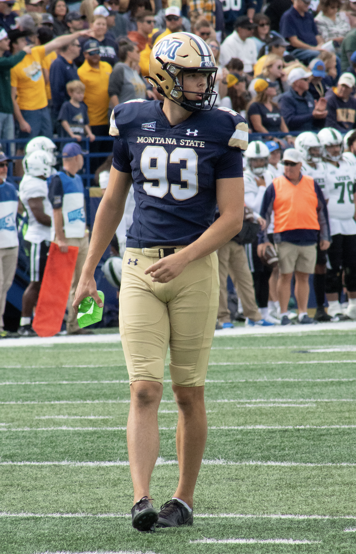 Punter Brendan Hall represents MSU at the 2025 NFL Scouting Combine