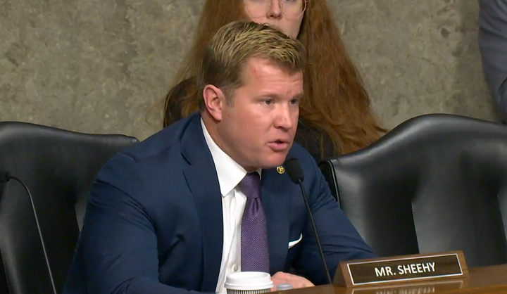 Sen. Sheehy gives statement after video of him & Capitol police pulling man out of committee hearing