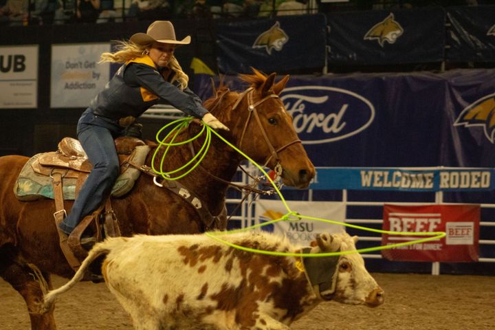 Bobcat rodeo charges into spring with double victory