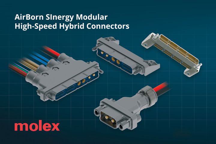 Molex Expands Award-Winning AirBorn SInergy Modular High-Speed Hybrid Connectors with New High-Power Modules for All-in-One Connectivity