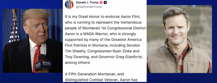 President Trump tonight on Truth Social “Aaron Flint has my Complete and Total Endorsement”