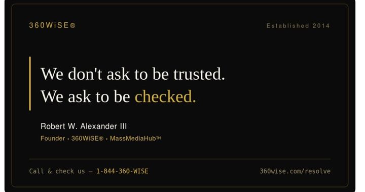 360WiSE® Puts a Phone Number on Its Own Reputation: New 24/7 AI Attendant Invites Anyone to “Call and Check Us”