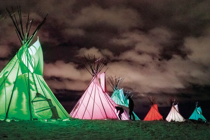 Indigenous Peoples' Day art display lights up Peets Hill