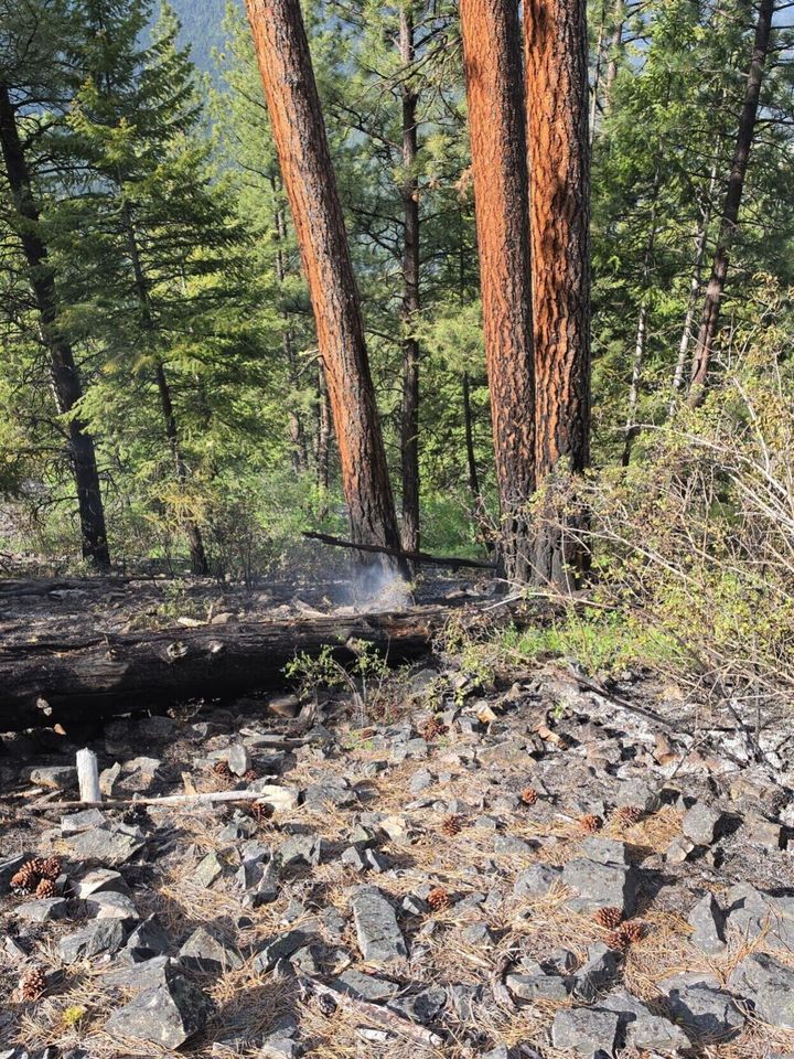 County Line Fire reported east of St. Regis, smoke visible on Highway 135