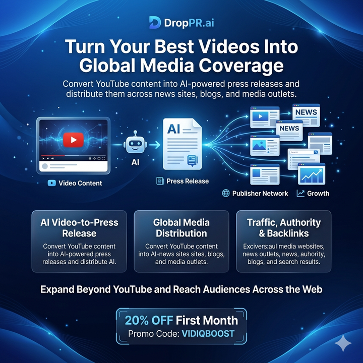 Transform Your Videos into High-Impact Press Releases with DropPR.ai