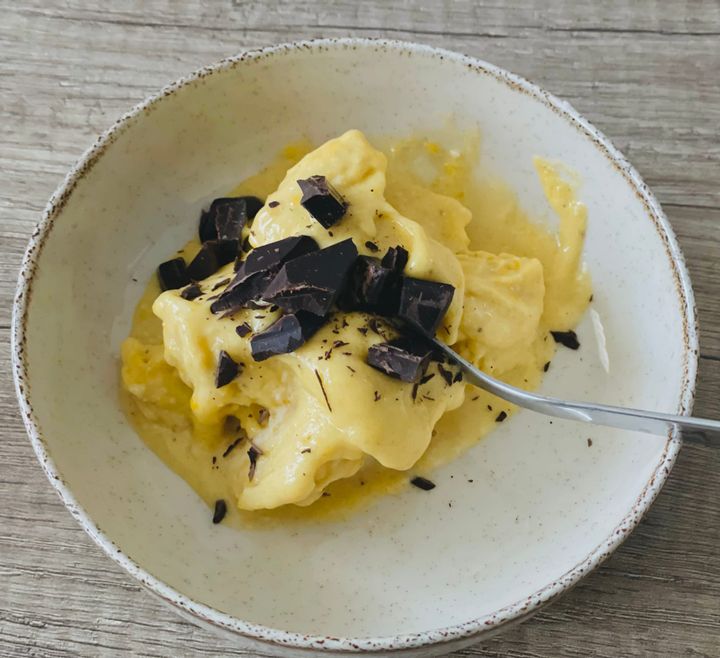 Banana & Mango Soft-Serve Ice Cream