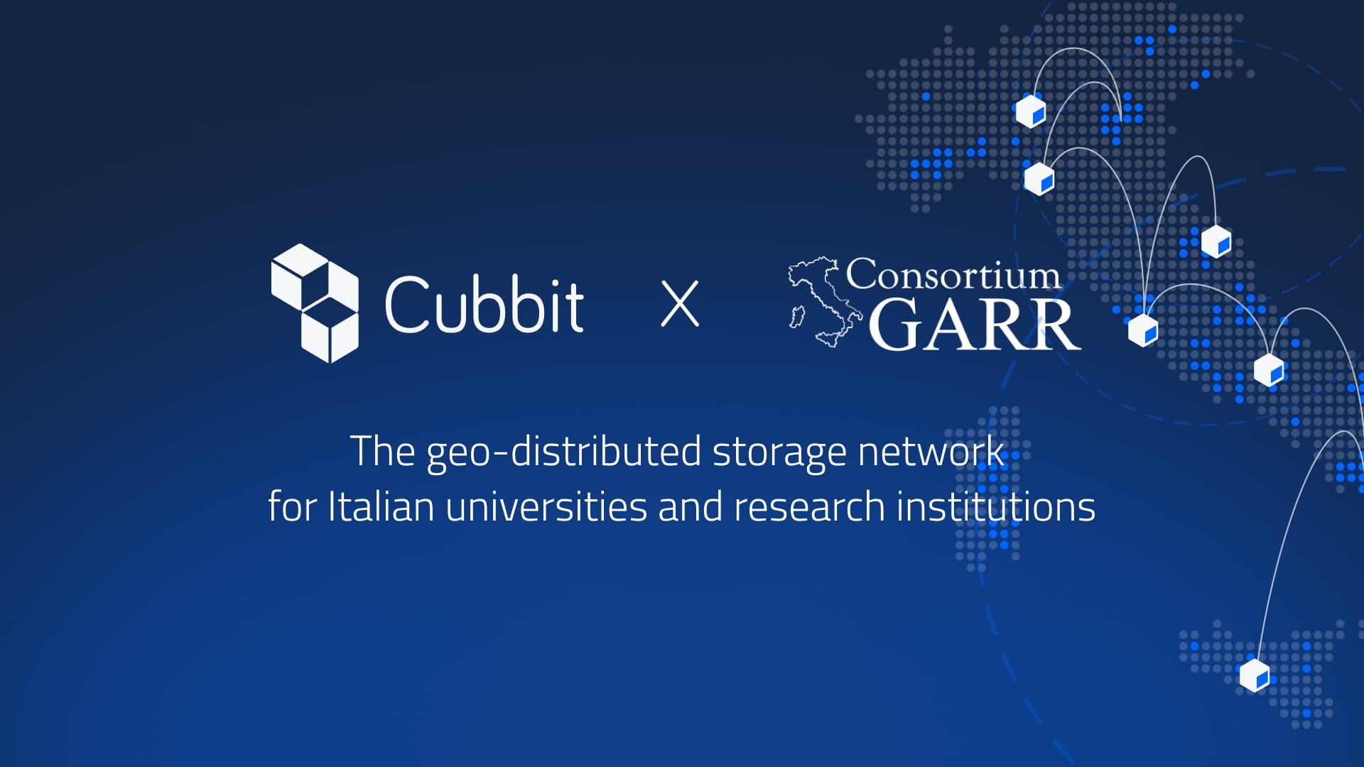 GARR and Cubbit launch the first geo-distributed storage network for Italian universities and research institutions