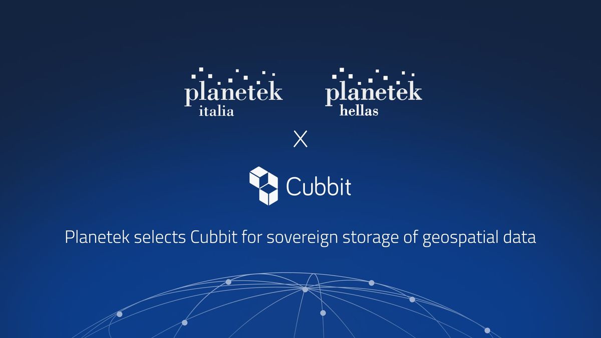 Planetek selects Cubbit for sovereign storage of geospatial data