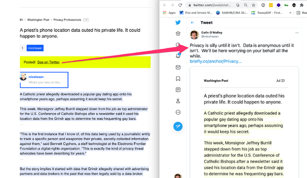 to Twitter share enhancements