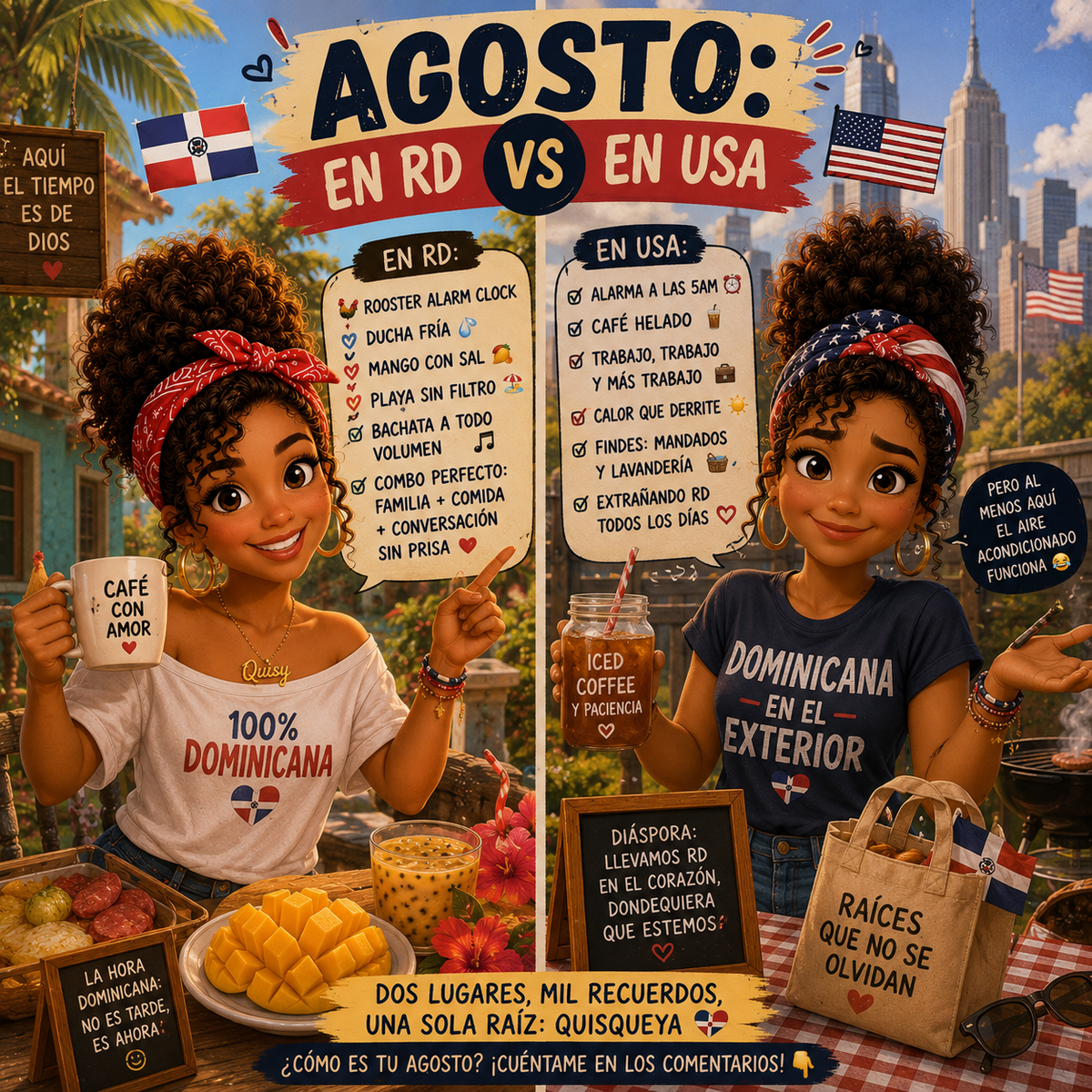 💌 Carta de Quisy: Agosto tiene dos direcciones… pero un solo corazón 🇩🇴❤️