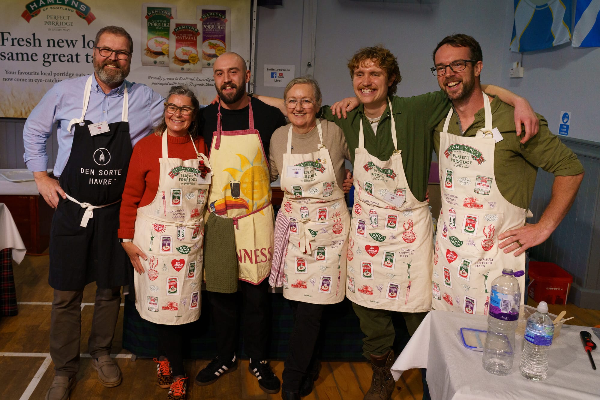 The finalists line up and smile.