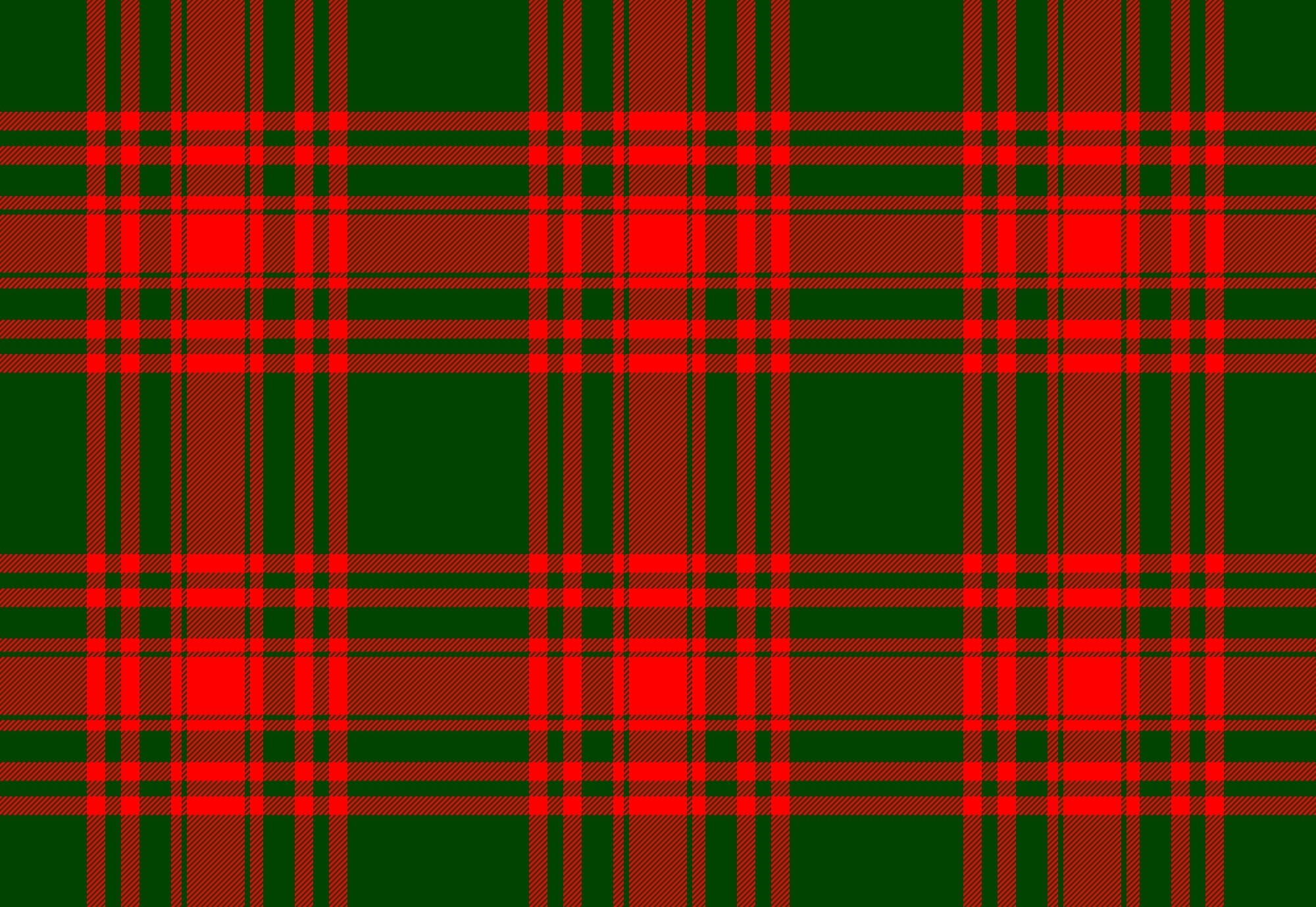 A swatch of green and red tartan.