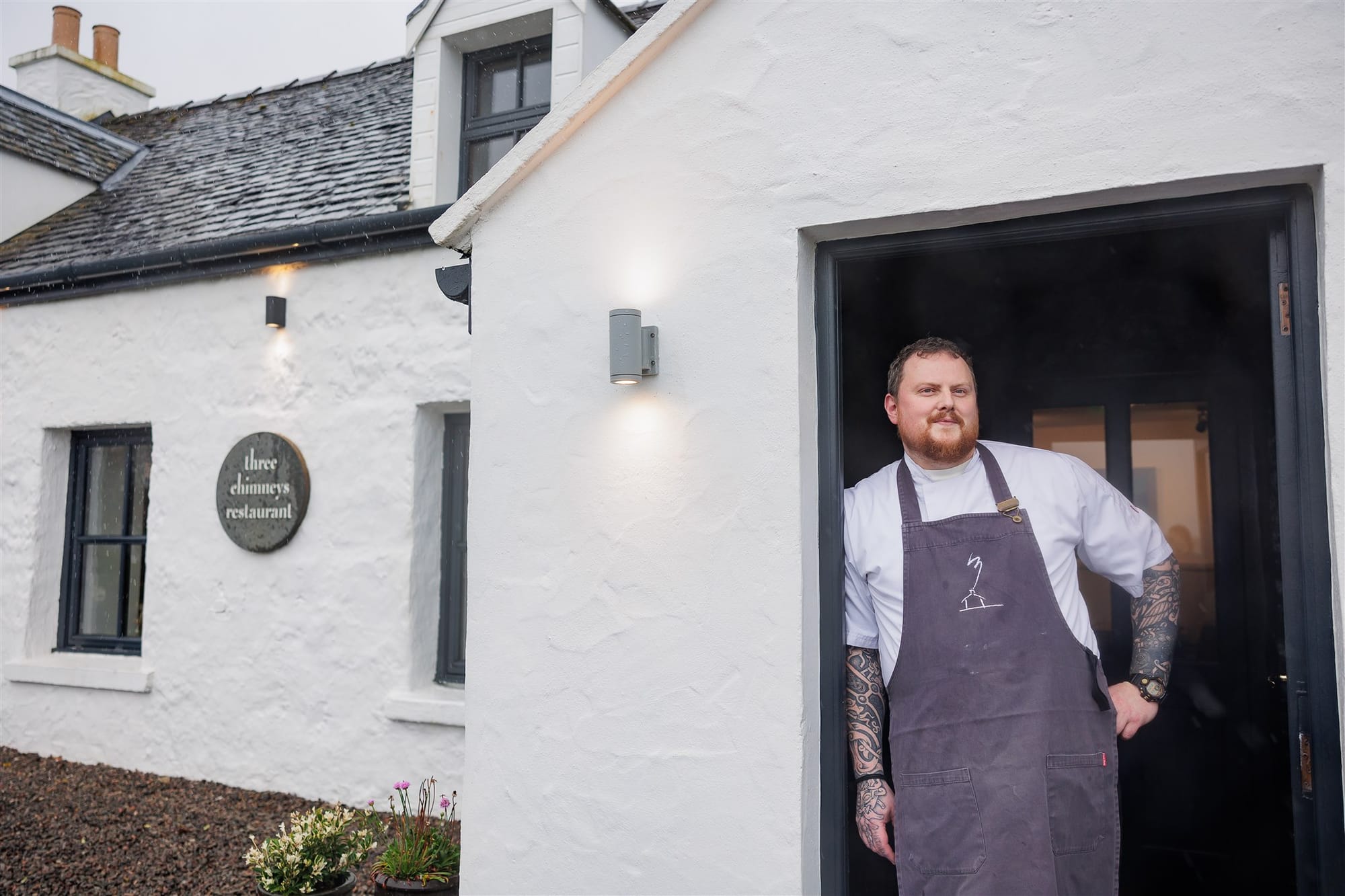 Head chef Paul Green in front of The Three Chimneys