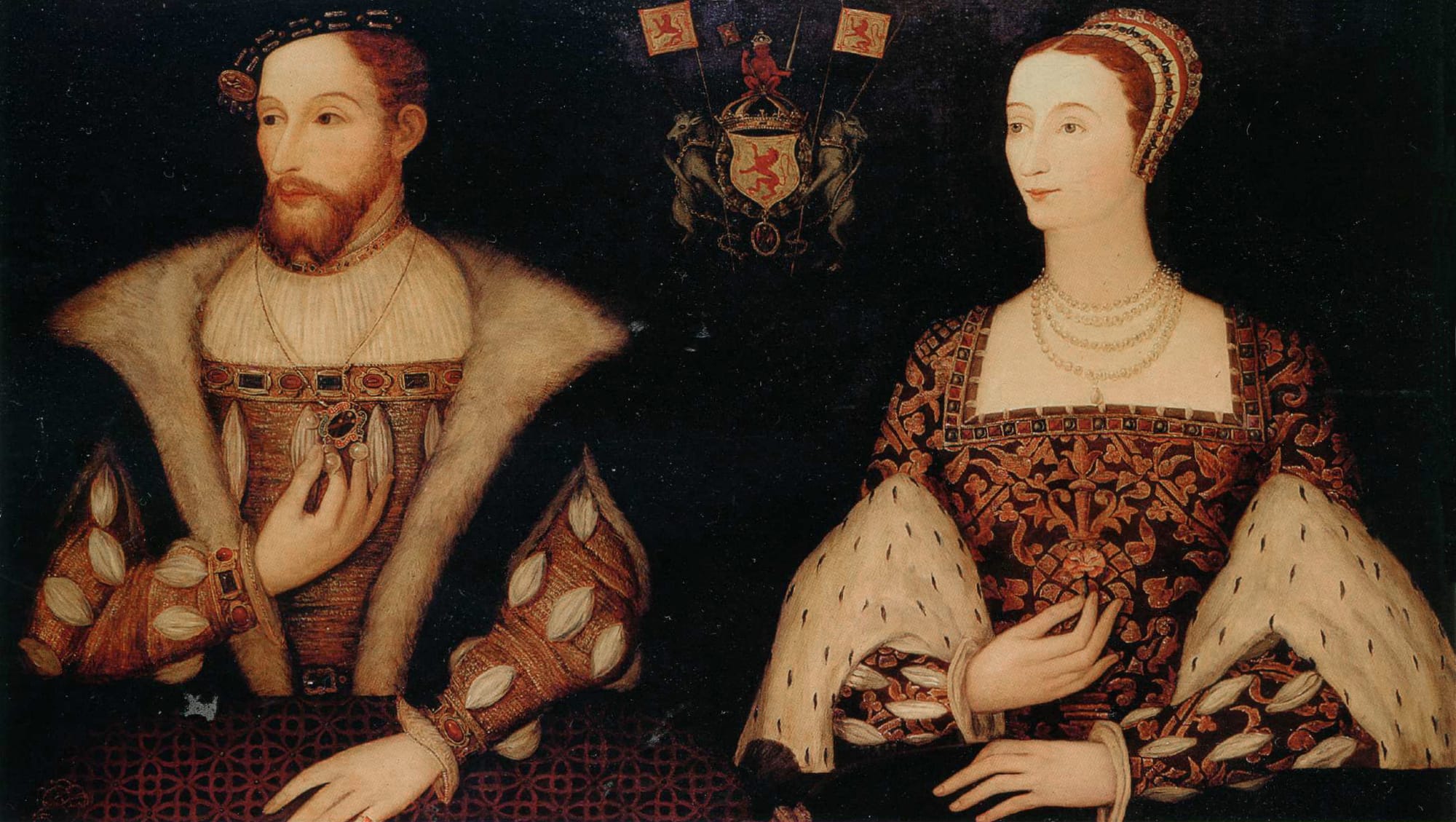 An old painting of King James V and Mary of Guise.