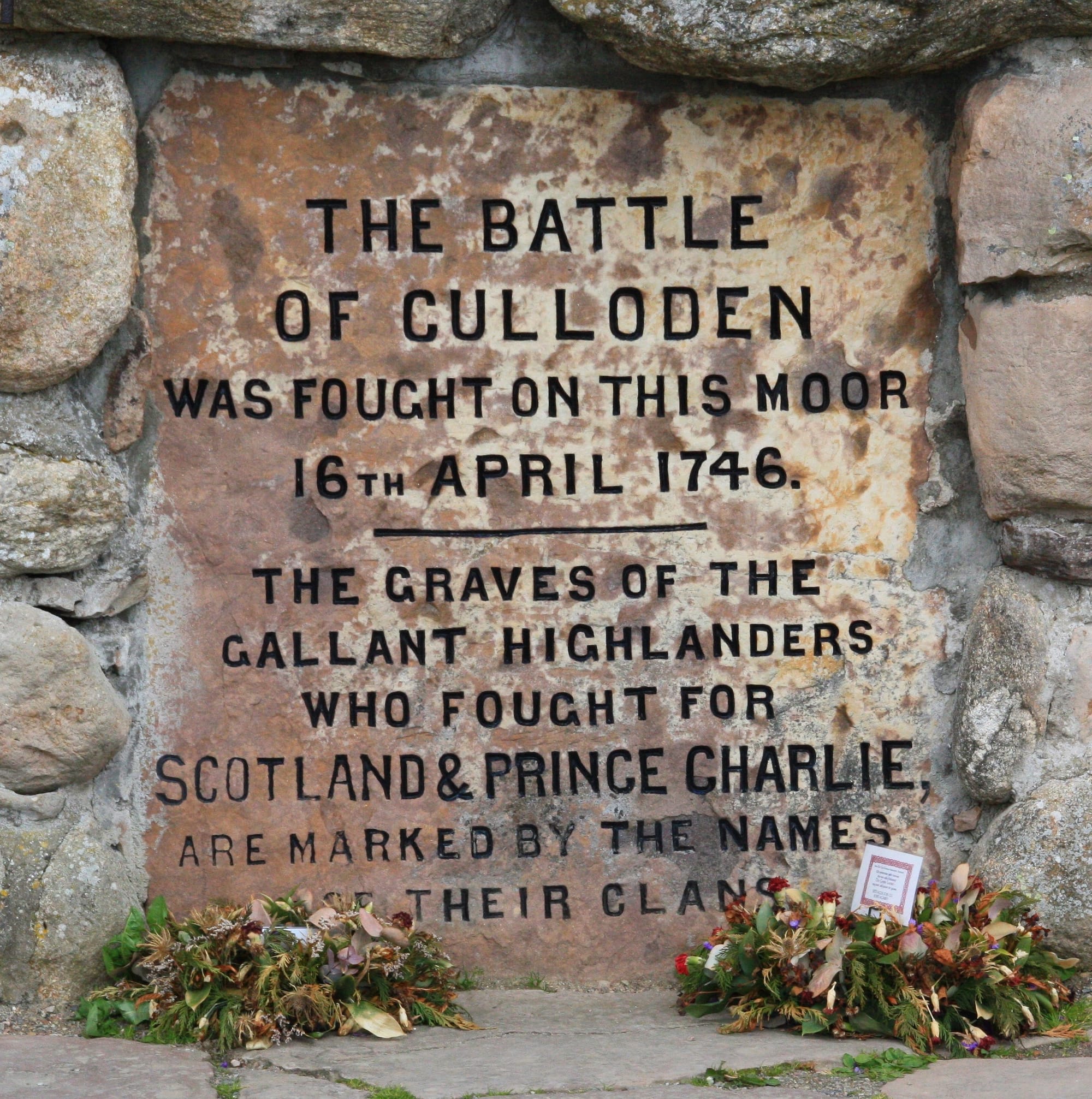 A battlefield memorial to those who died.