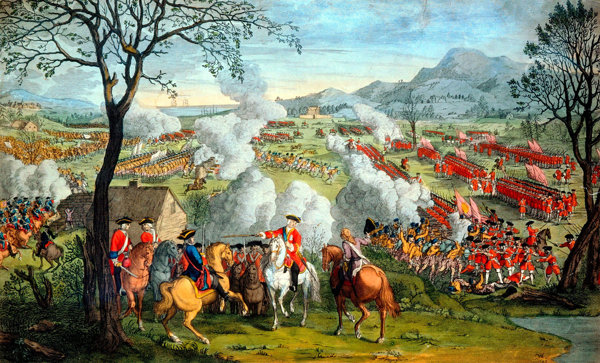 An illustration of the battle underway.