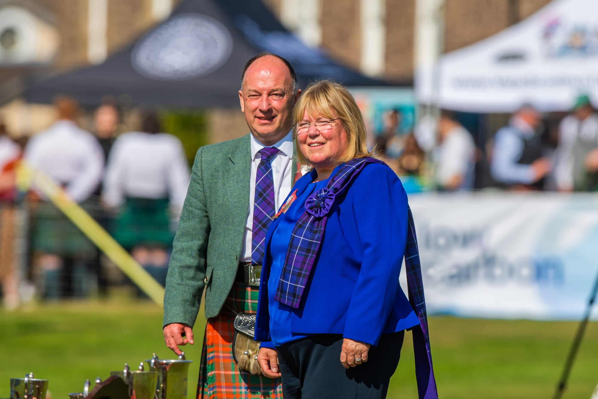 Current chieftain Katrina Cowie alongside chairman Norman O'Neill.