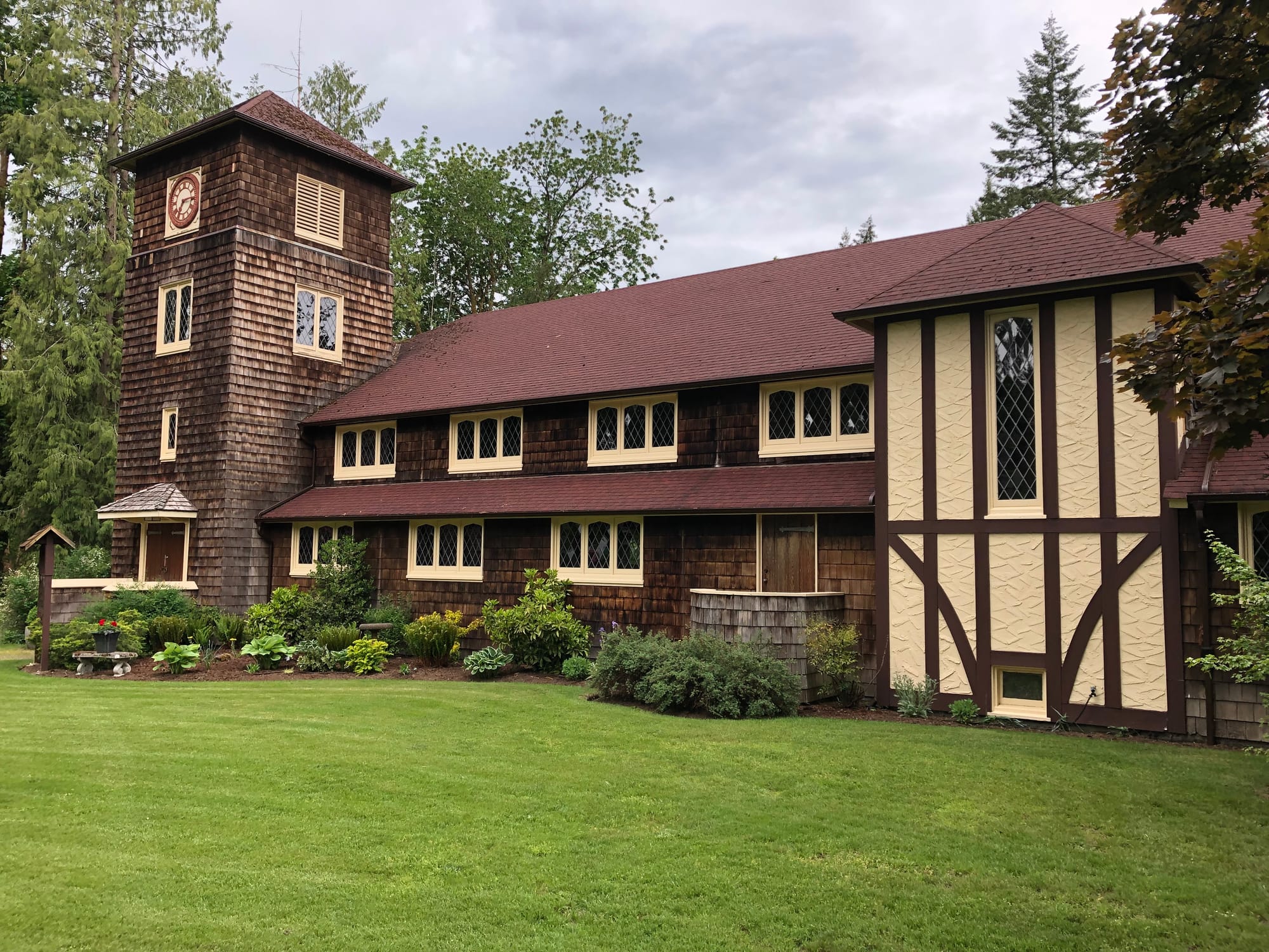 A brown and cream building in Canada.