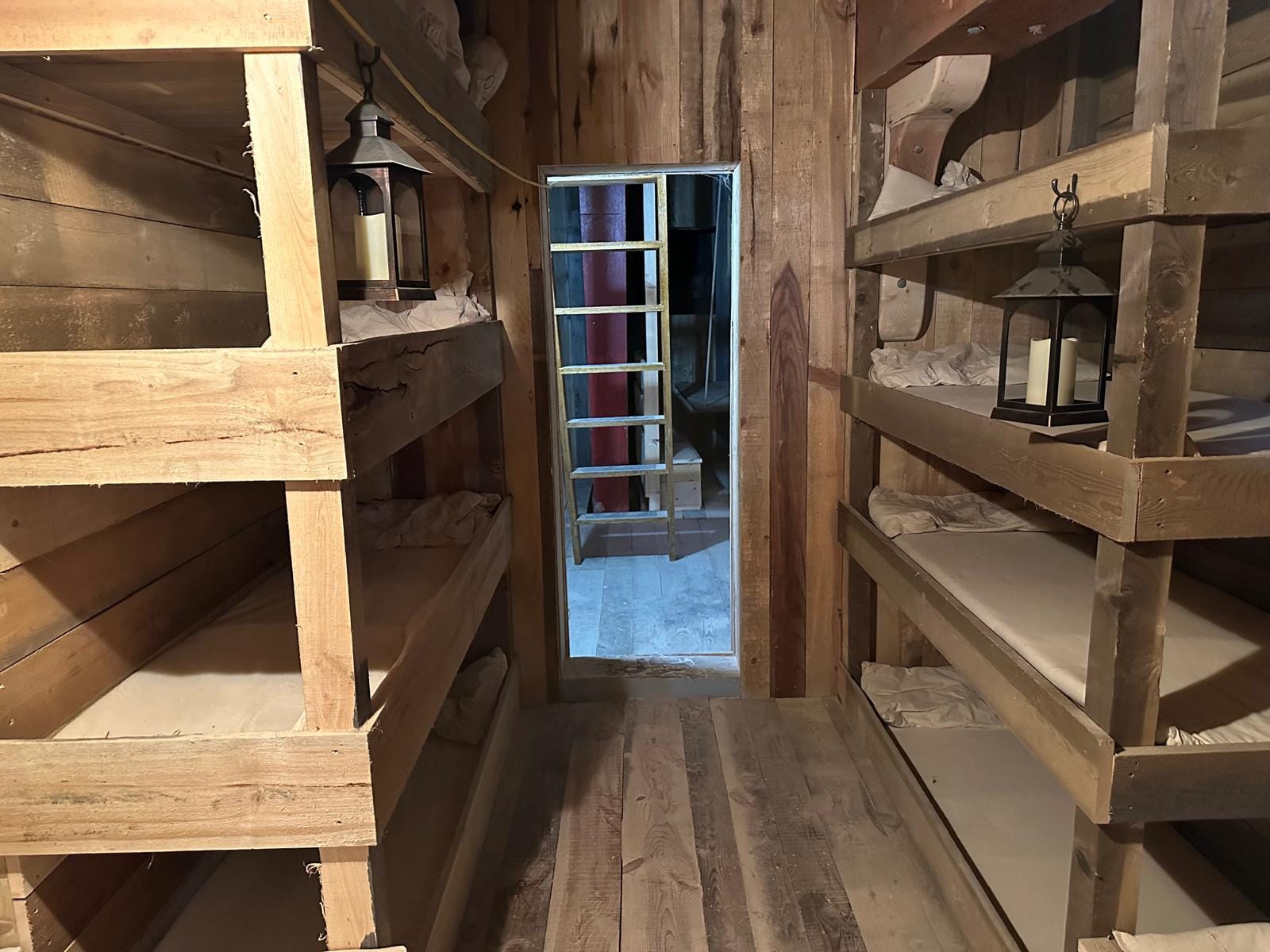 Small bunks inside the Ship Hector replica.