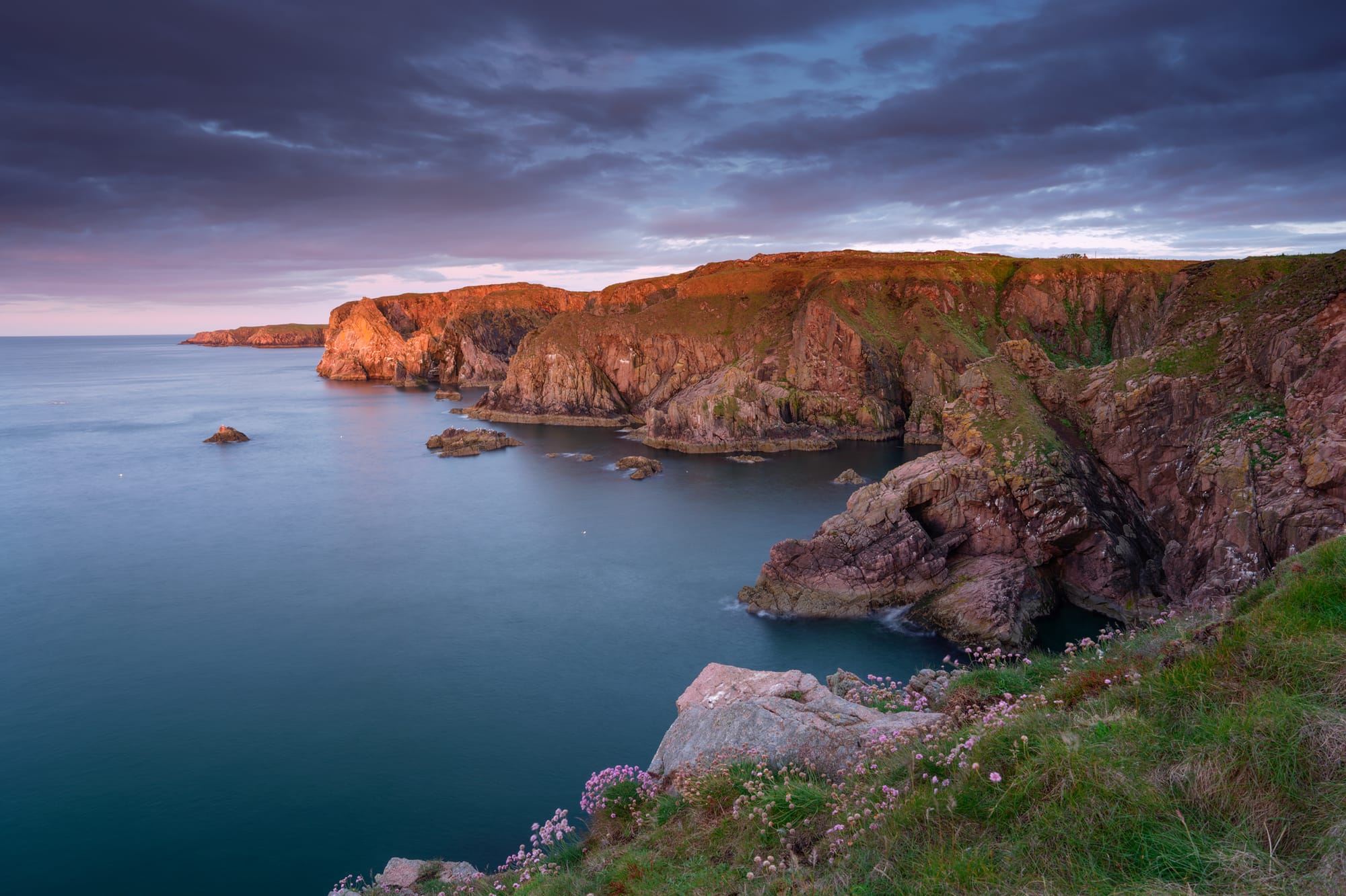Cliffs at sunrise.