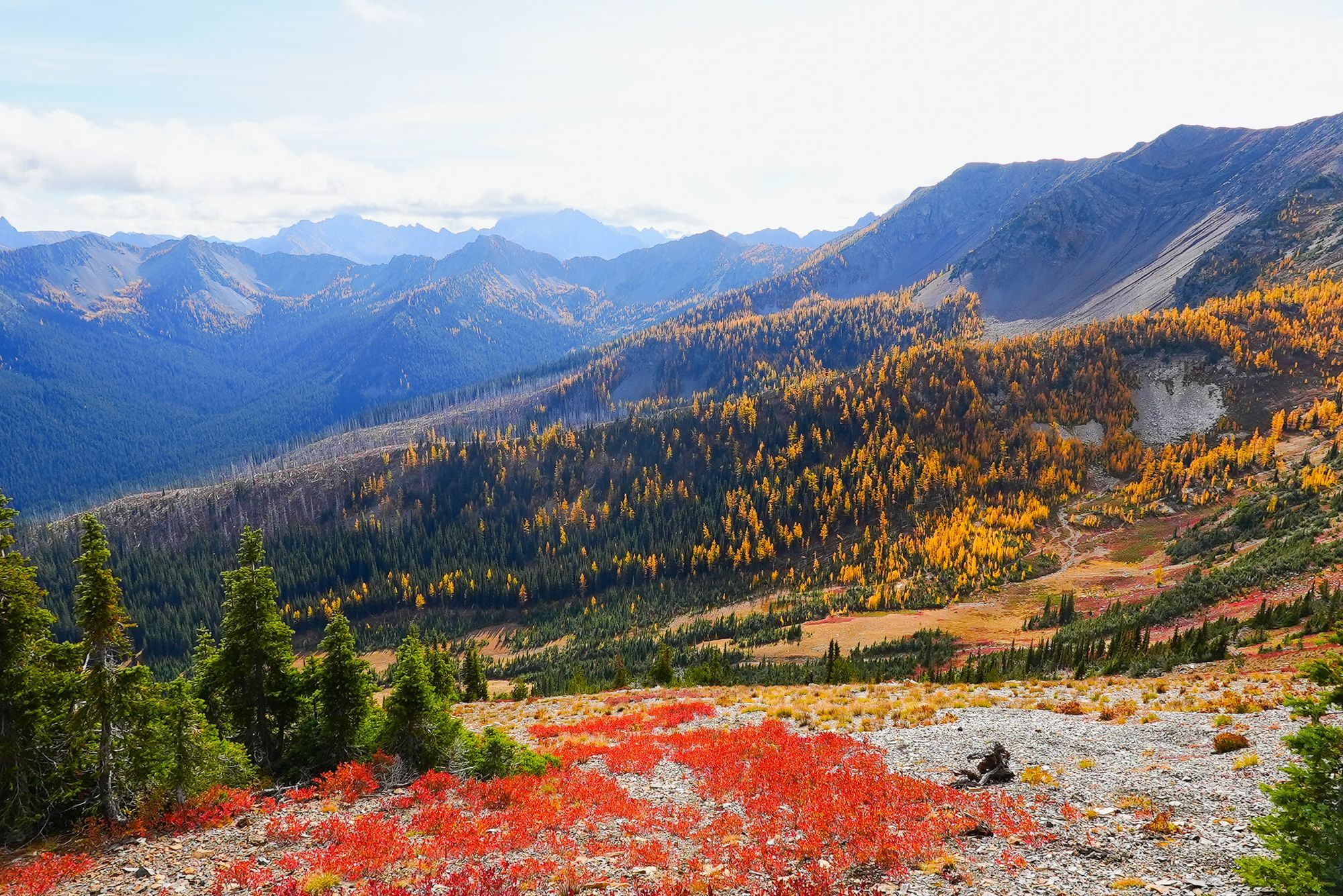 fall scene in the mountains