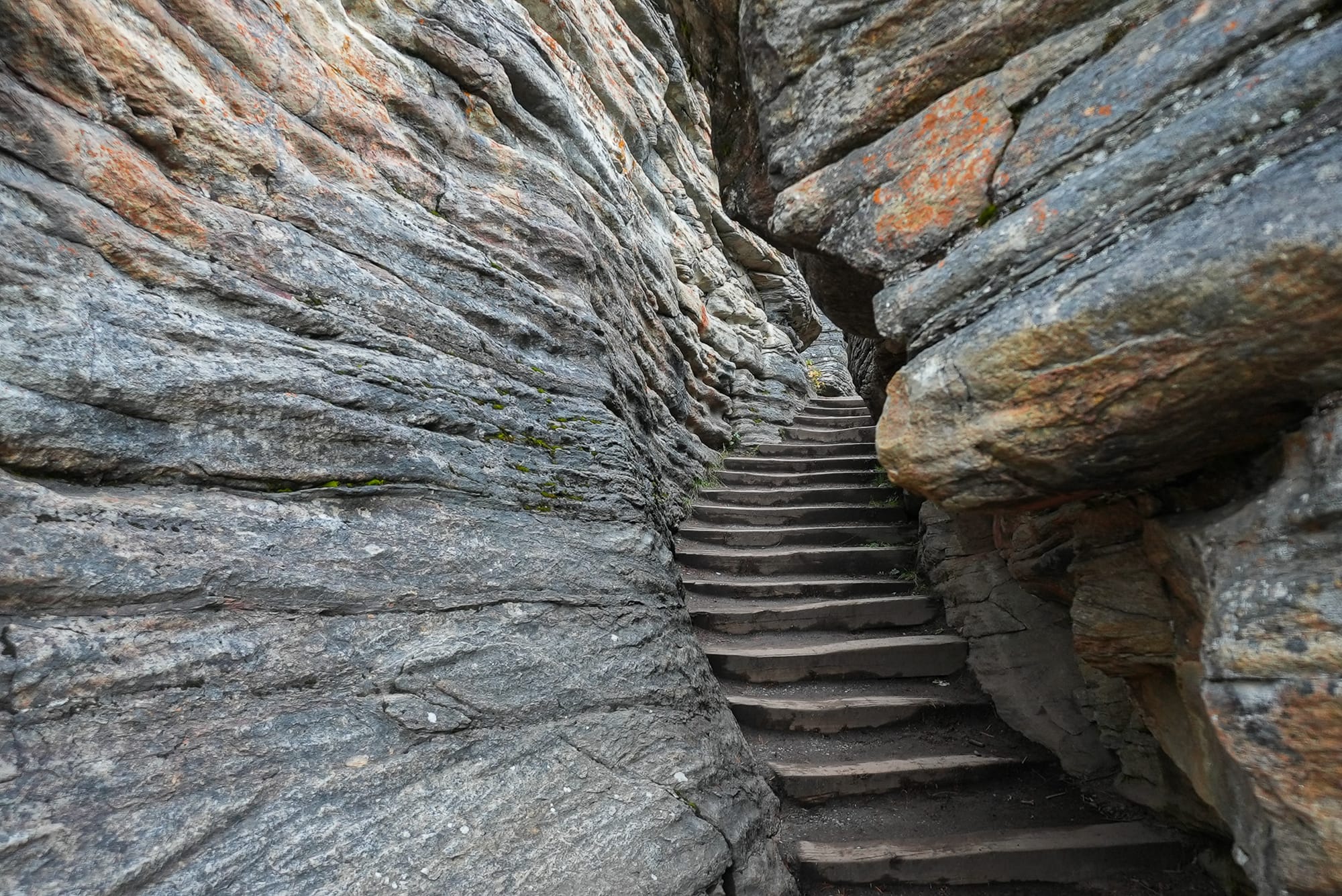 trail through rocks