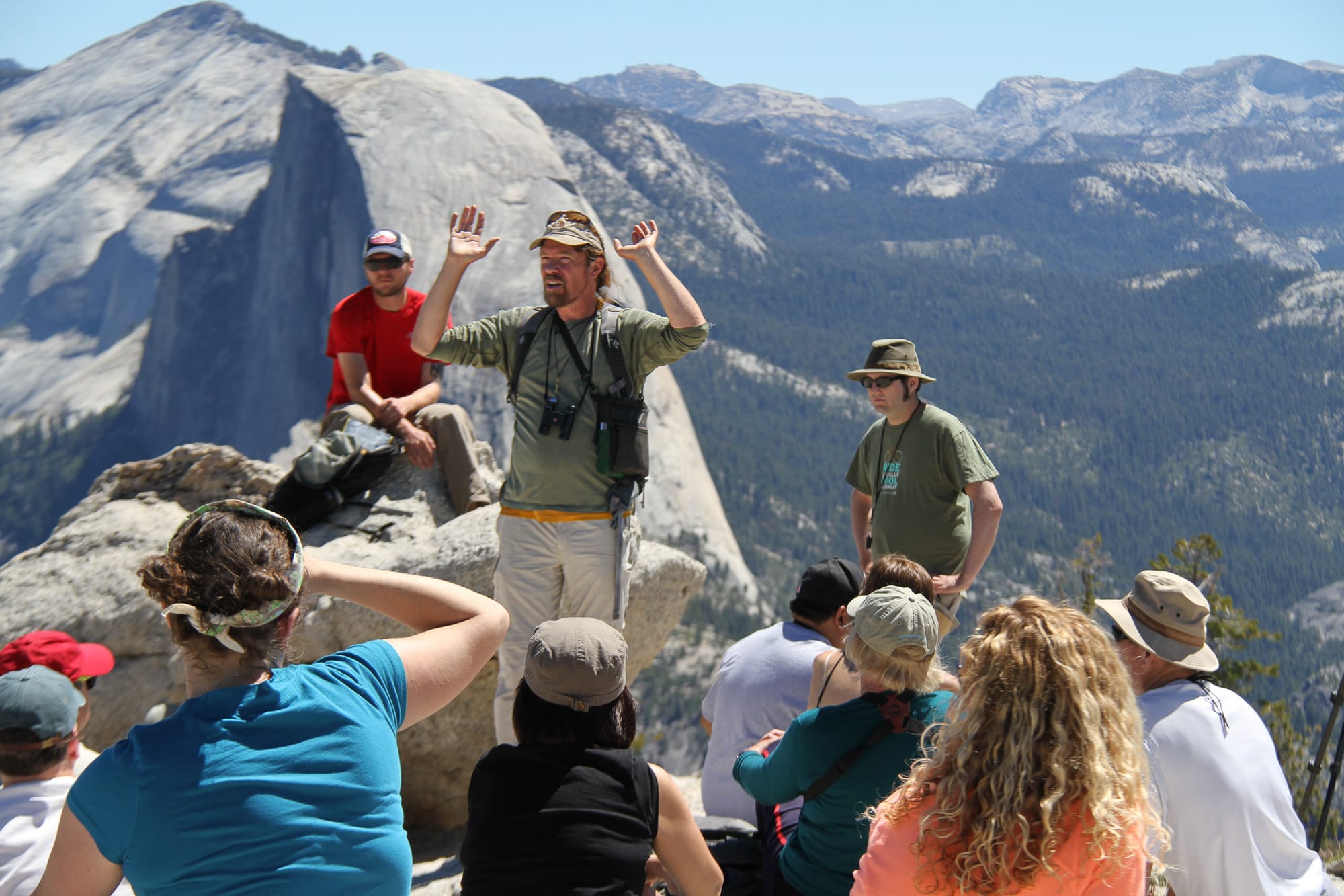 David teaching in front of Half Dome