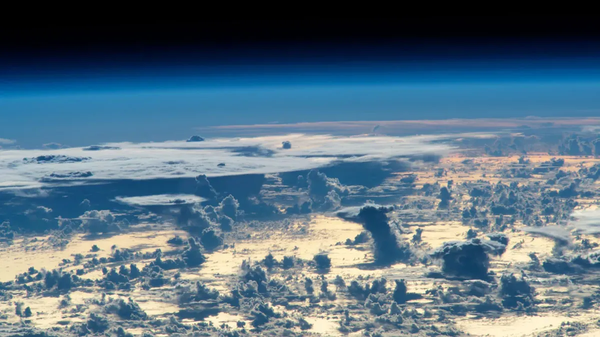 clouds over ocean