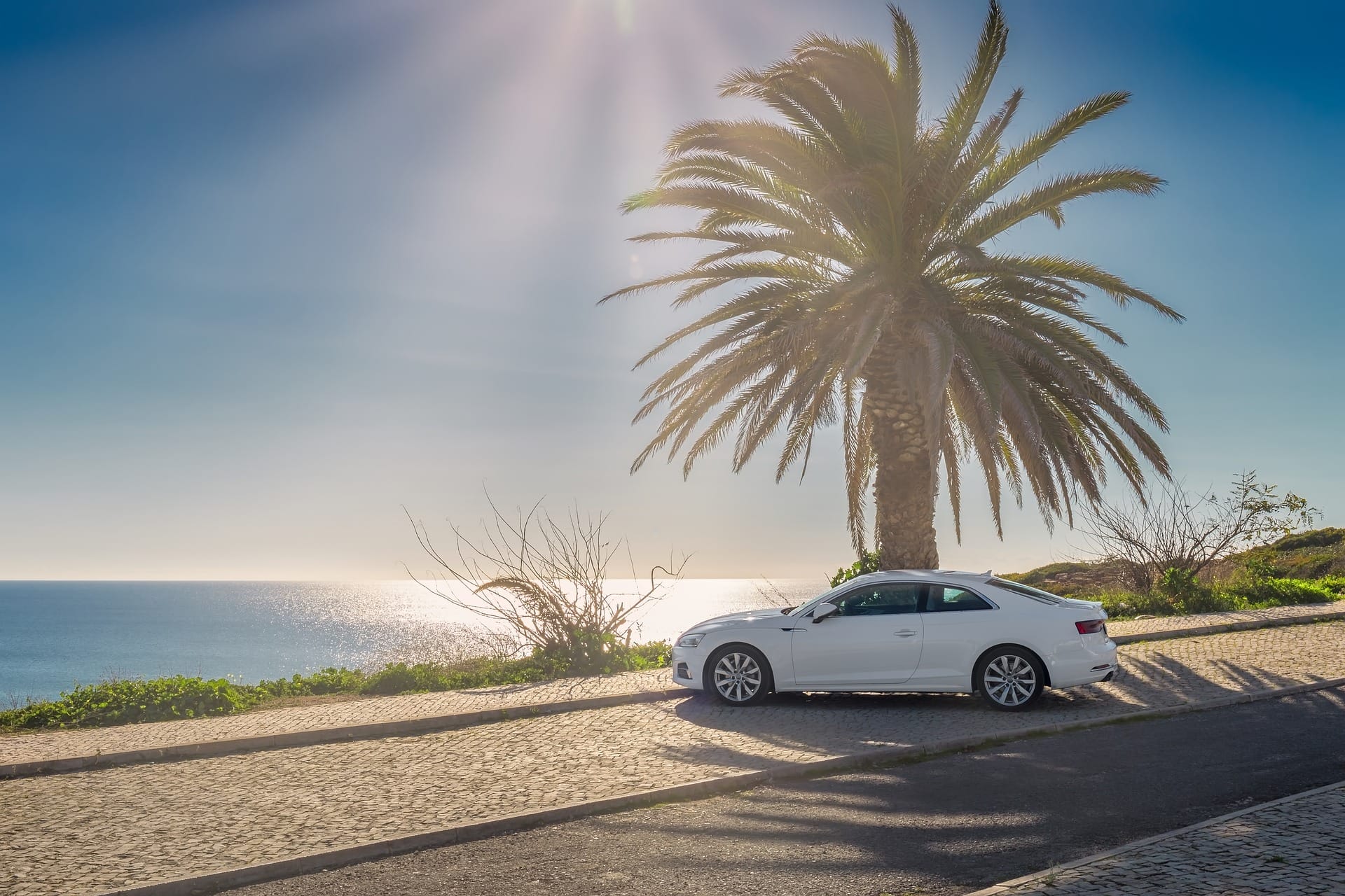 car parked in shade