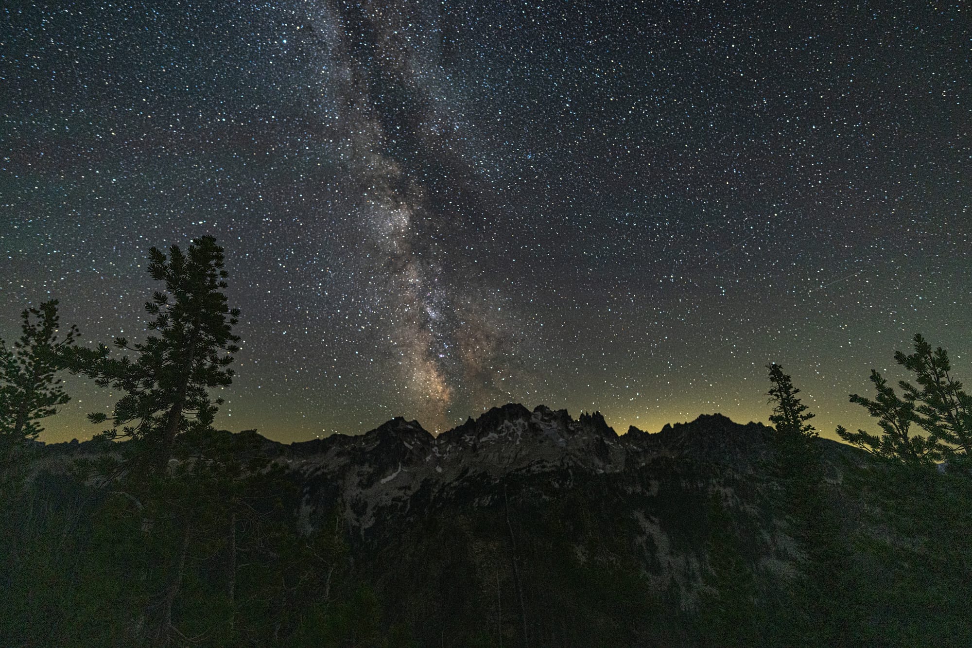 Milky Way and mountains