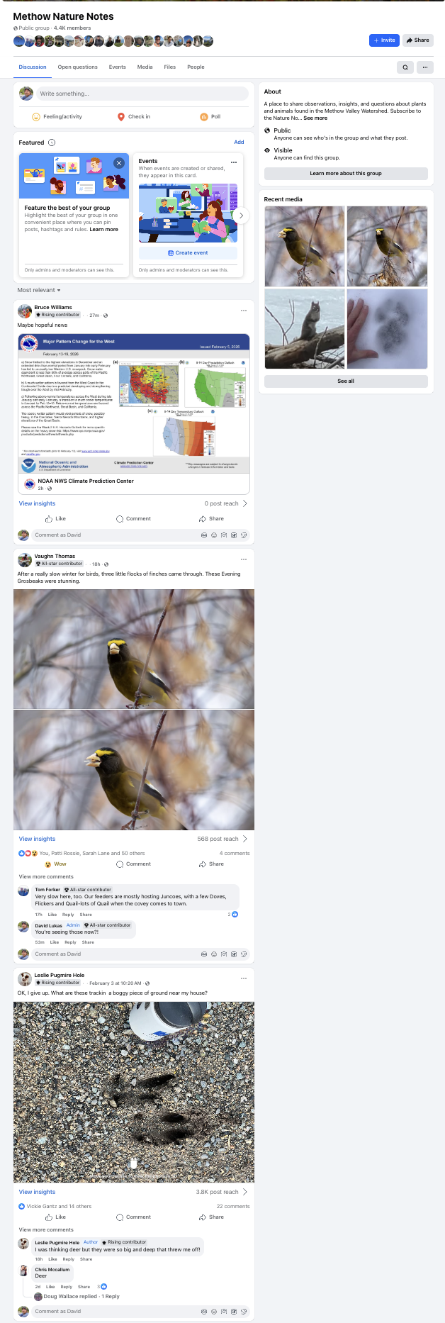 a sample Facebook page