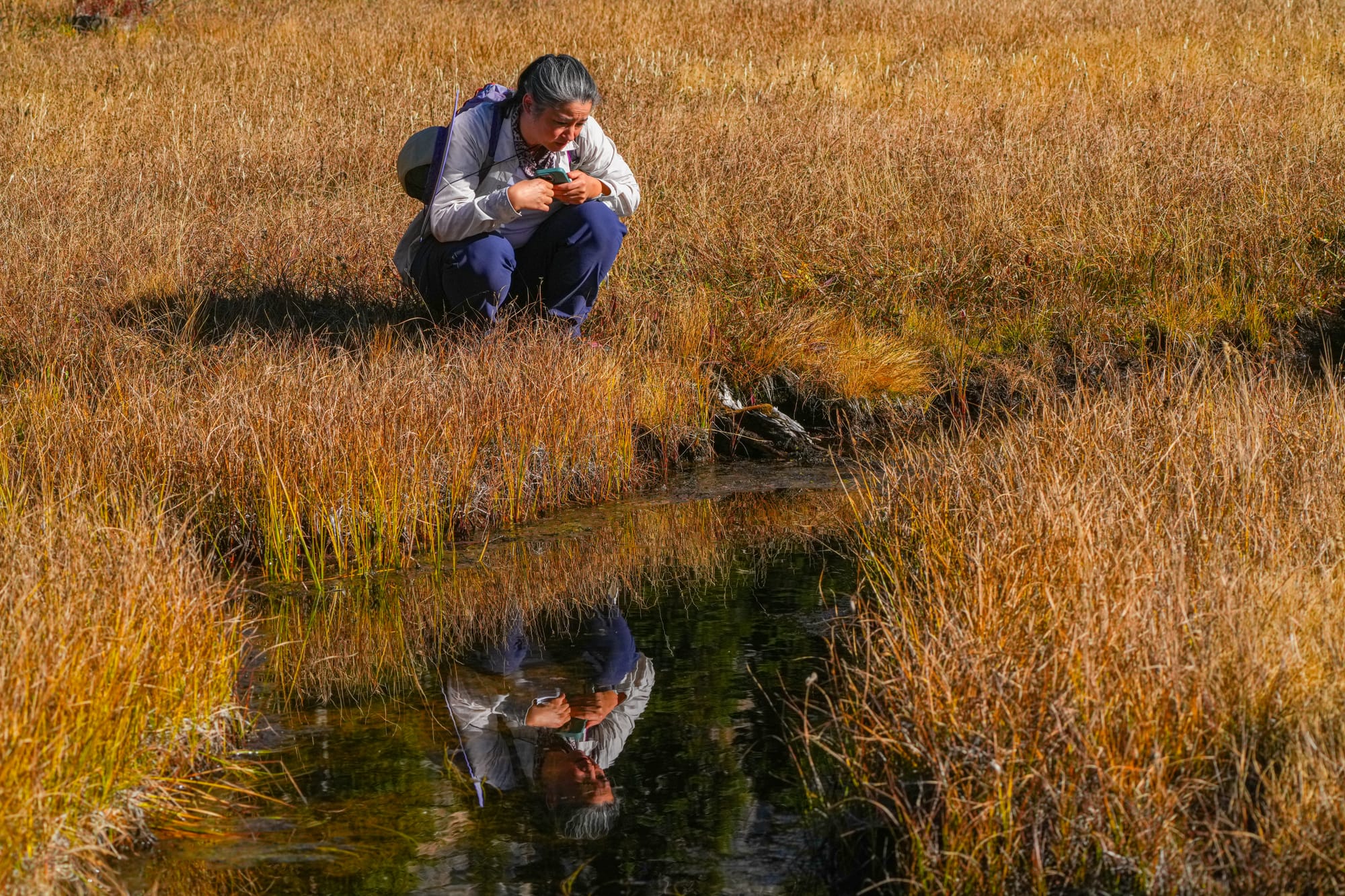 watching slow-moving water
