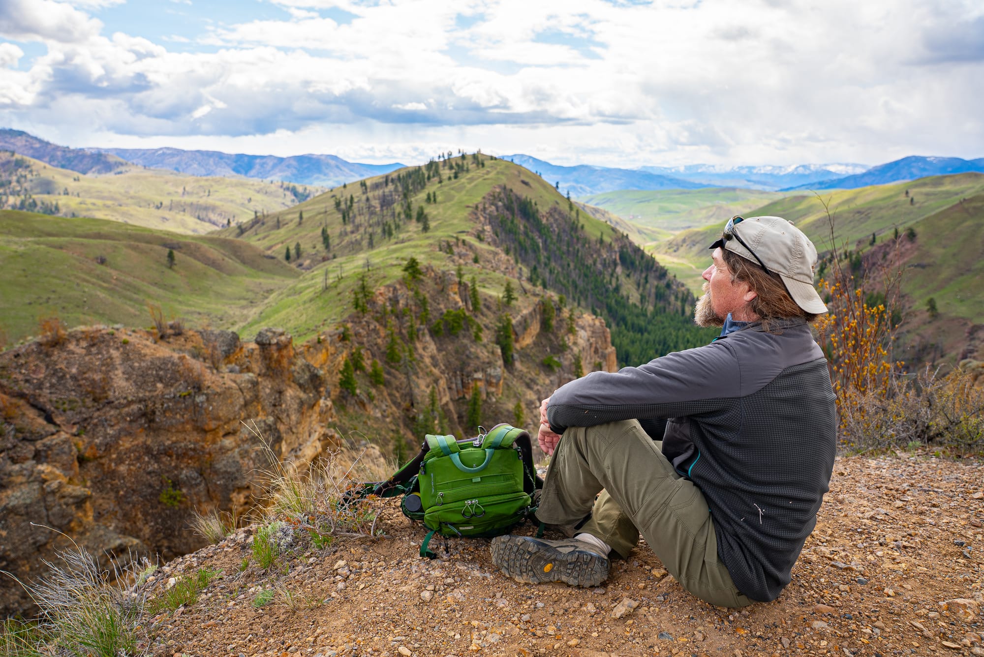 person enjoying view