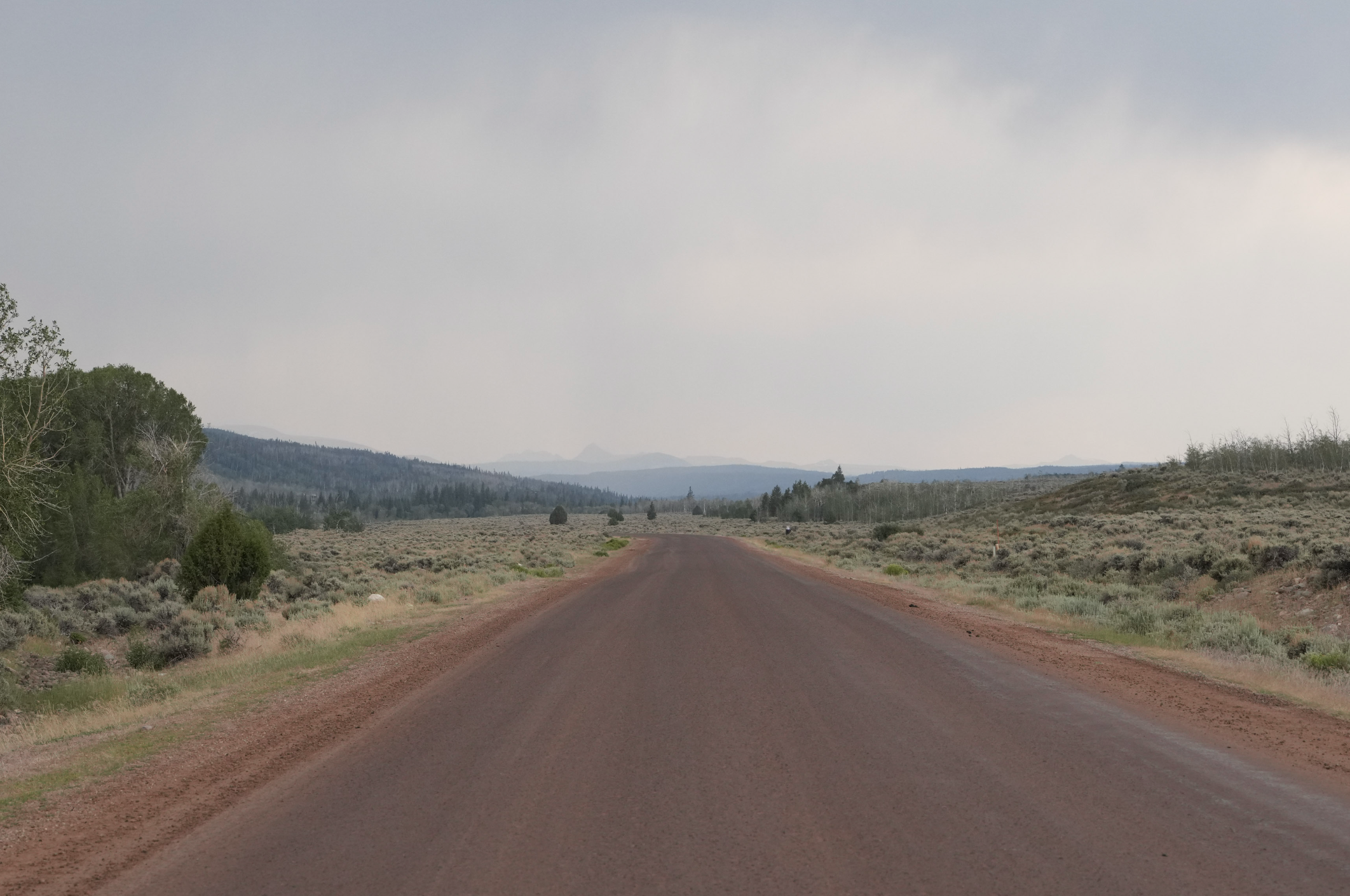 gravel road in the Uinta Mountains