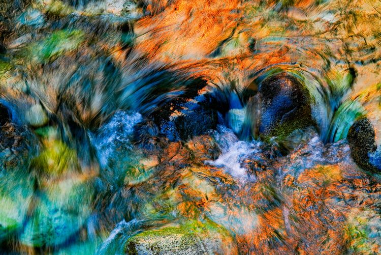 wildfire light on water