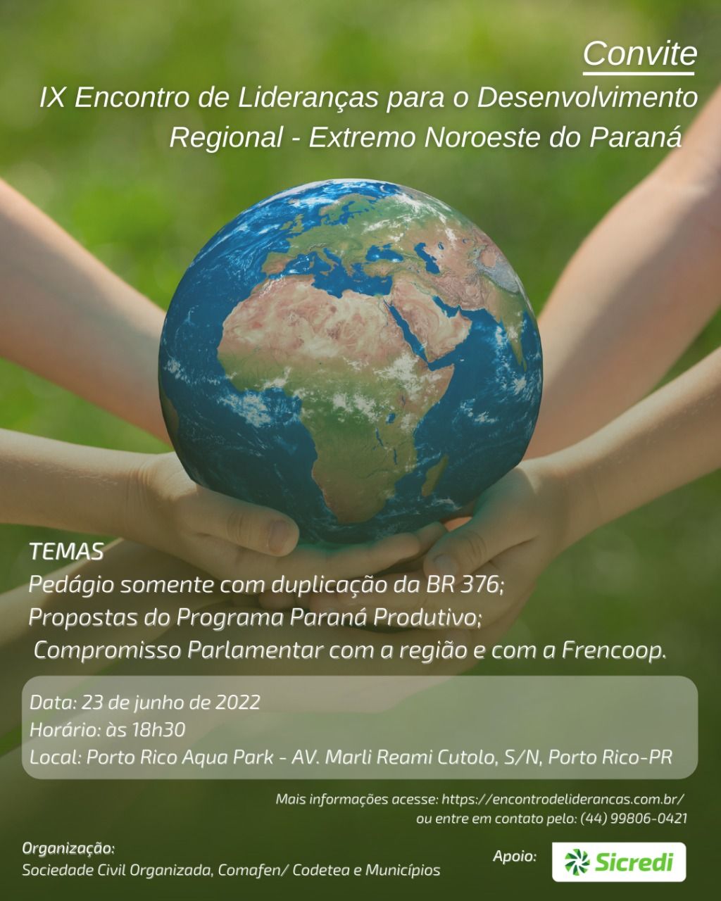 Sicredi apoia encontro que propõe reflexões para desenvolvimento do Noroeste paranaense