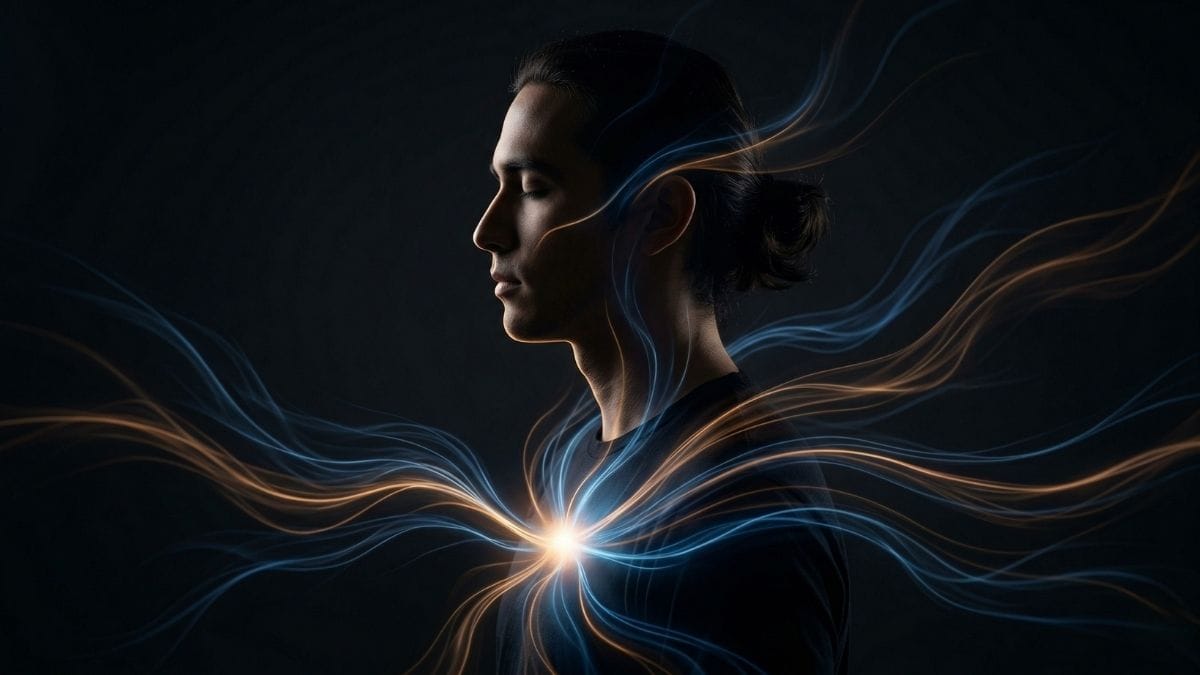 Visual representation of nervous system regulation and channelling energy for peak performance.