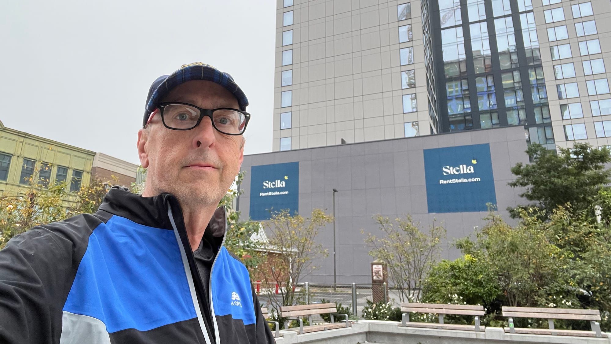 Me at Anderson Plaza outside The Stella