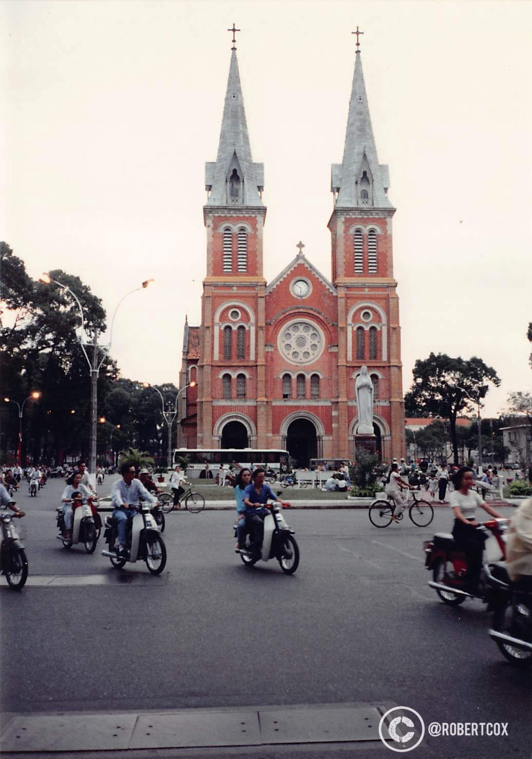 Notre-Dame Basilica of Saigon, also known as Saigon Notre-Dame Basilica or simply Notre-Dame Basilica, located in District 1 near Đồng Khởi Street and the Ho Chi Minh City Hall in Saigon. It was originally called the Church of the Immaculate Conception and later became known as Notre-Dame Basilica in 1959 when it was elevated to the status of a basilica by the Vatican. 