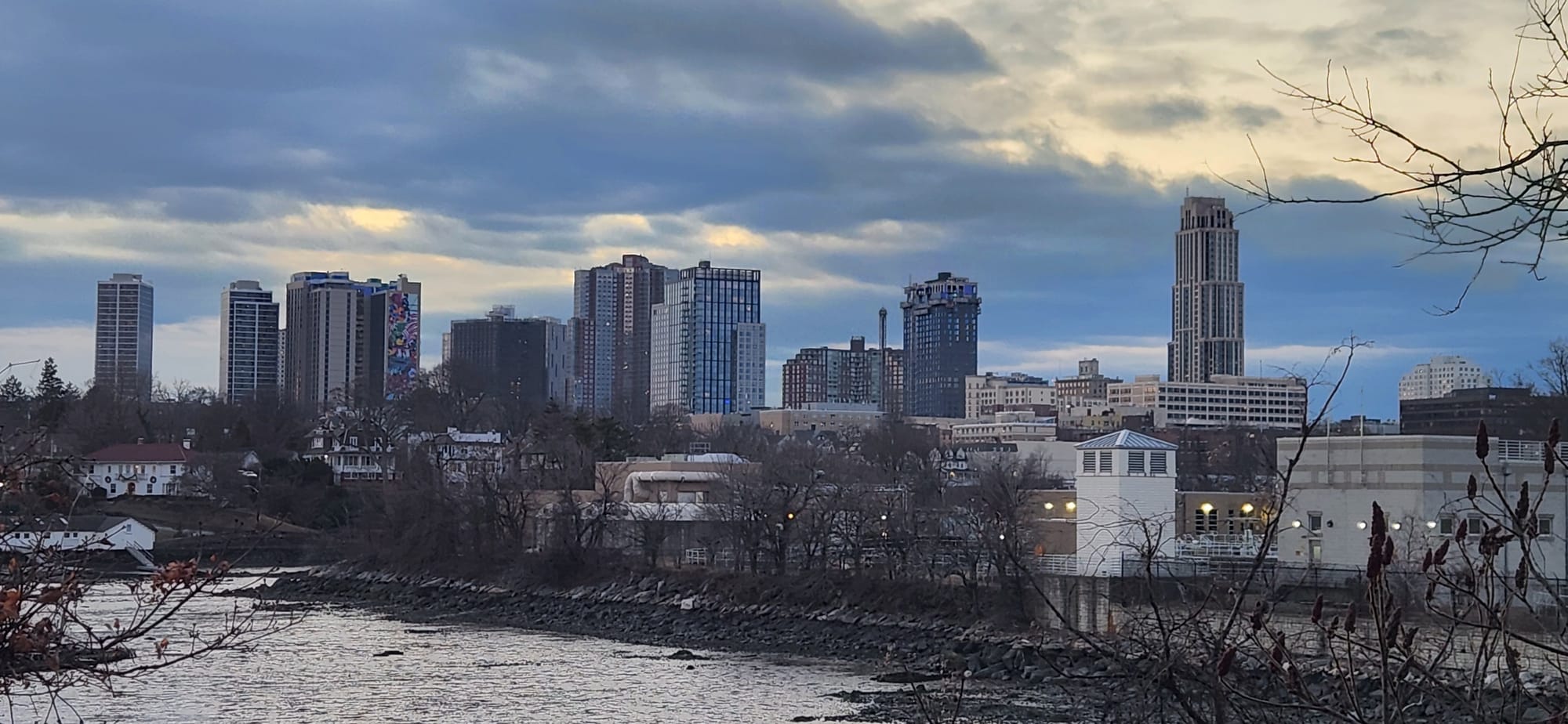 No cranes looking towards downtown from 5 Islands Park (January 14, 2025)