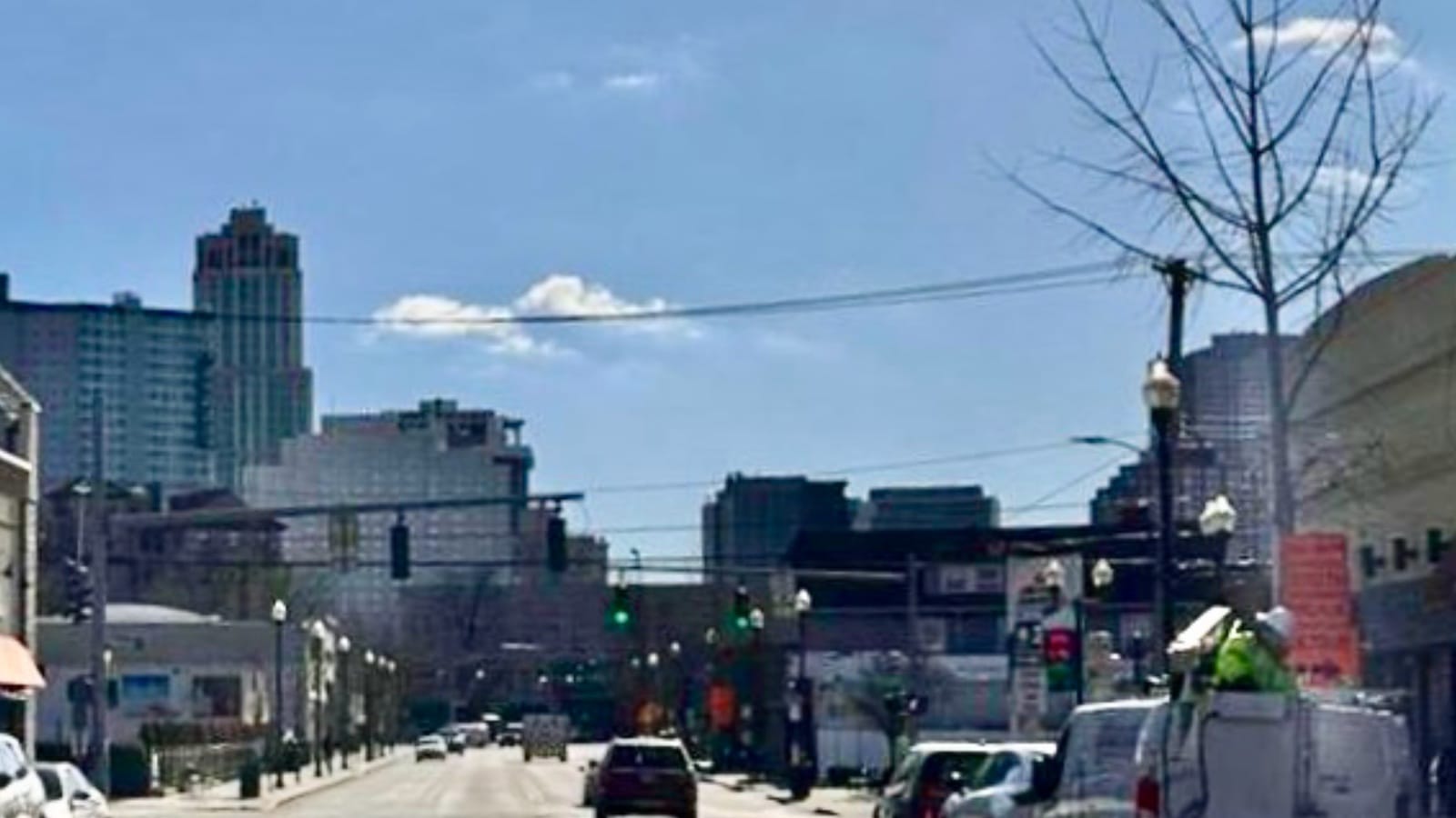 No cranes looking towards downtown from North Avenue and Lincoln Avenue (January 14, 2025)