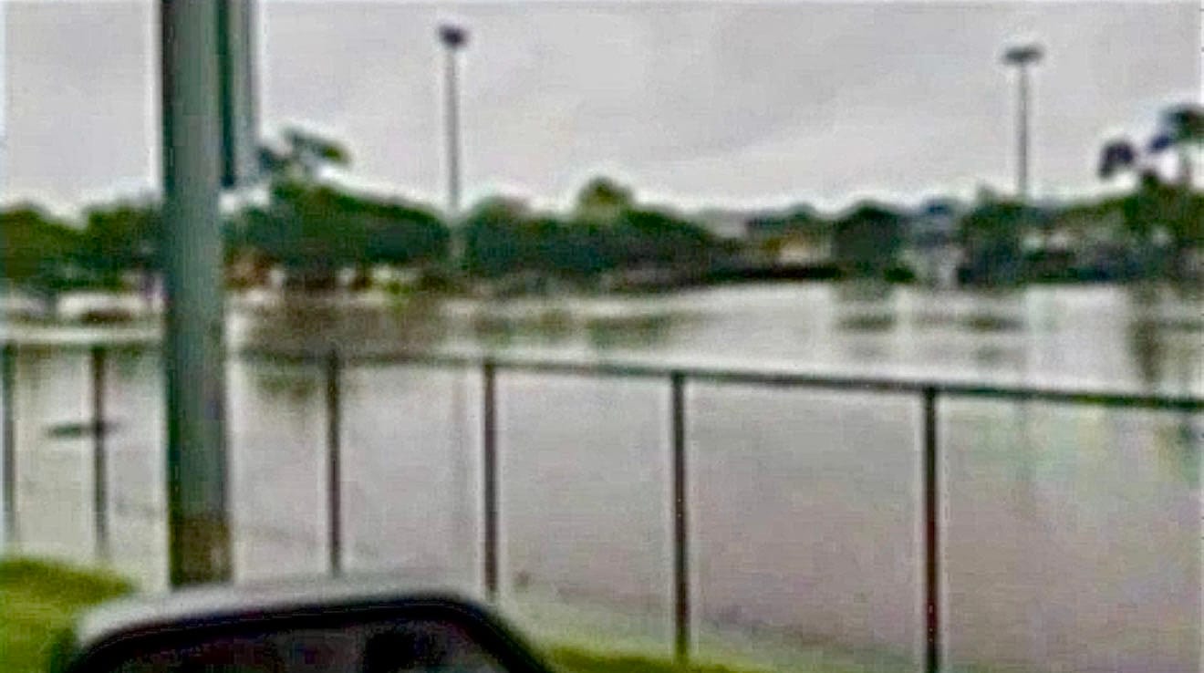 Baseball field near Flowers Park Drain Grate 226 after Tropical Storm Ophelia in 2023