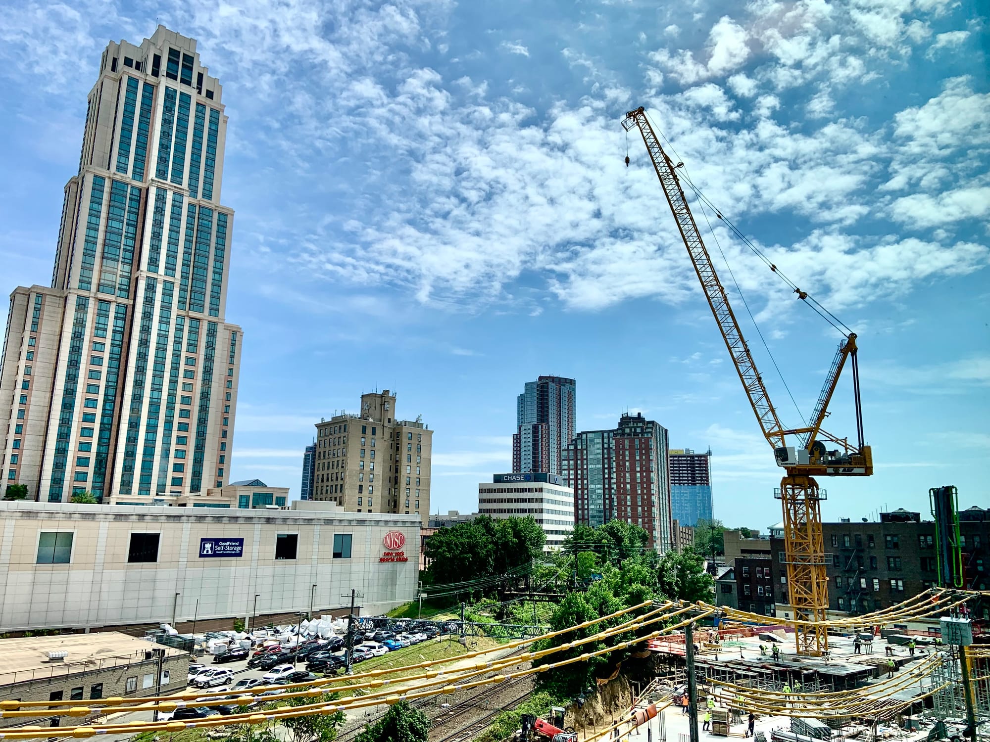 Tower Crane at 11 Garden Street construction site in June 2021