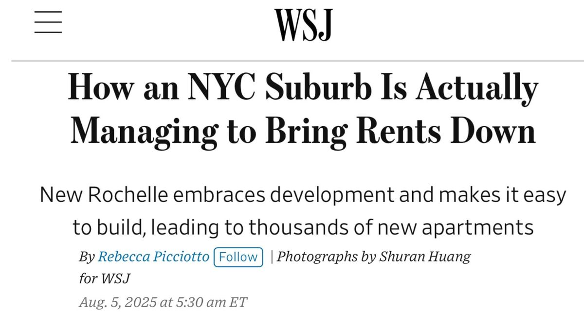 Wall Street Journal Back Shilling for New Rochelle Developers