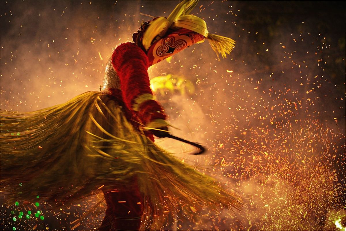 intense dancing is part of a dedication ceremony