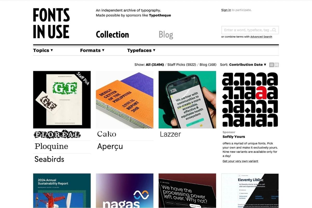 Fonts In Use