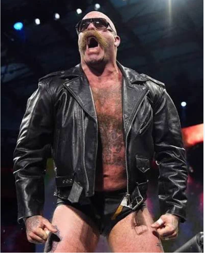 photo of "The Butcher" Andy Williams in his wrestling gear and sunglasses